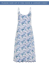 Load image into Gallery viewer, Blue Floral Slip Nightgown
