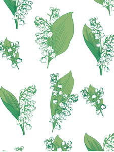 Lily of the Valley Large Cosmetic Pouch