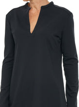 Load image into Gallery viewer, Black Loungewear V-Neck Top (Only)
