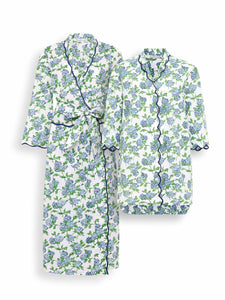 Hydrangea Bundle: Classic Robe + Nightshirt