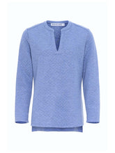 Load image into Gallery viewer, Blue V-Neck Quilted Loungewear Set