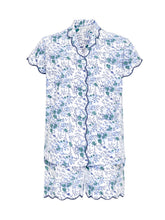 Load image into Gallery viewer, Blue Floral S/S Pajamas with Shorts