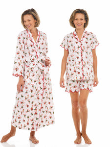 Candy Cane Bundle: Classic Robe + Pajamas with Shorts