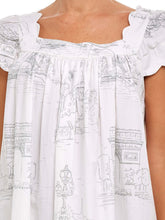 Load image into Gallery viewer, Paris Print Cap Sleeve Short Nightgown
