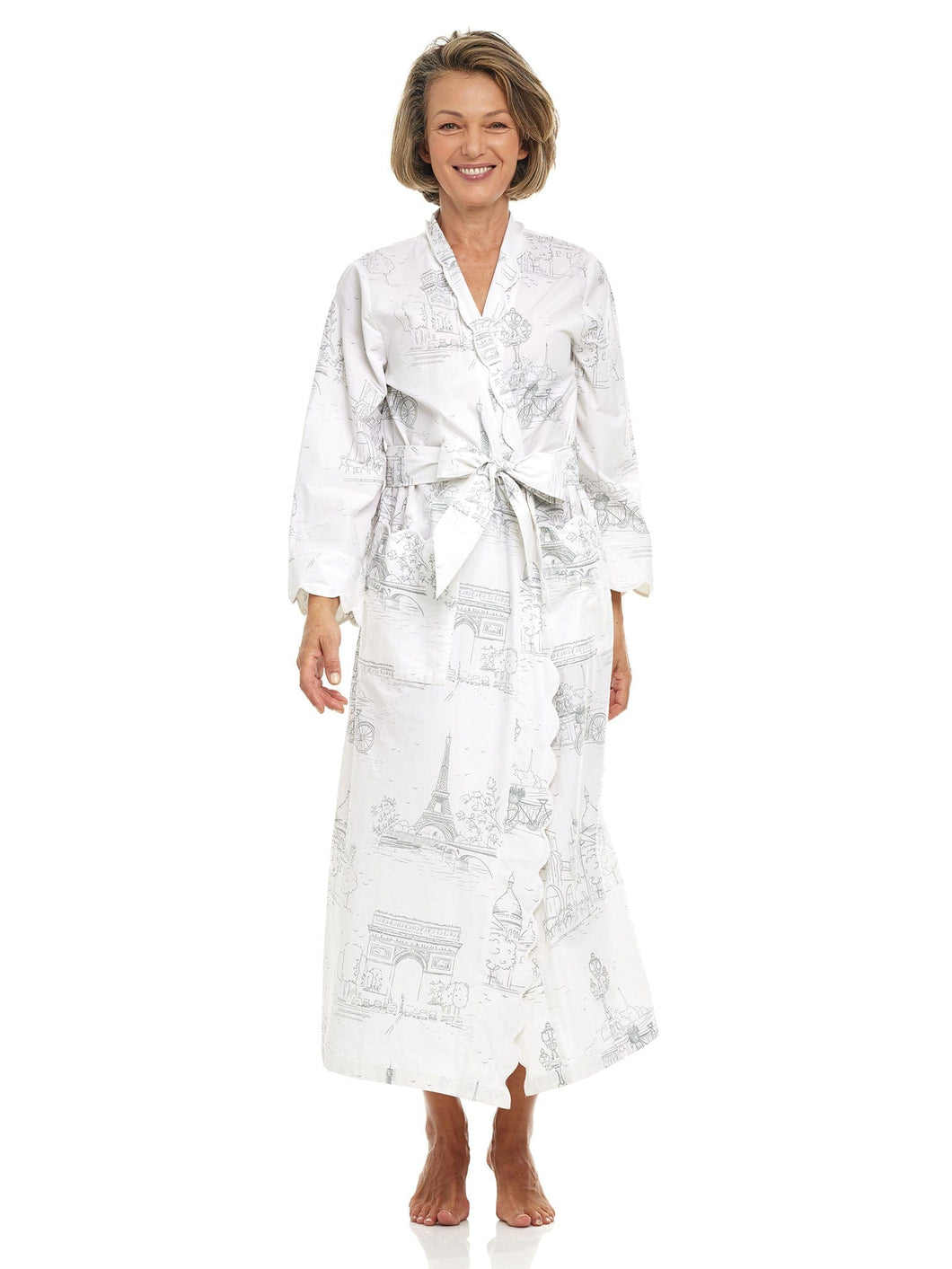 Paris Print Classic Robe