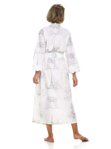 Paris Print Classic Robe