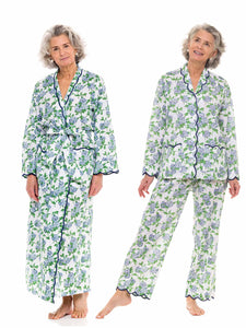 Hydrangea Bundle: Classic Robe + Pajamas