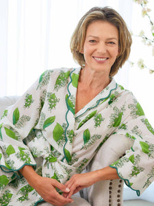 Lily-of-the-valley Classic Robe with Scalloping