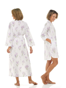 Lavender Bundle: Classic Robe + Nightshirt