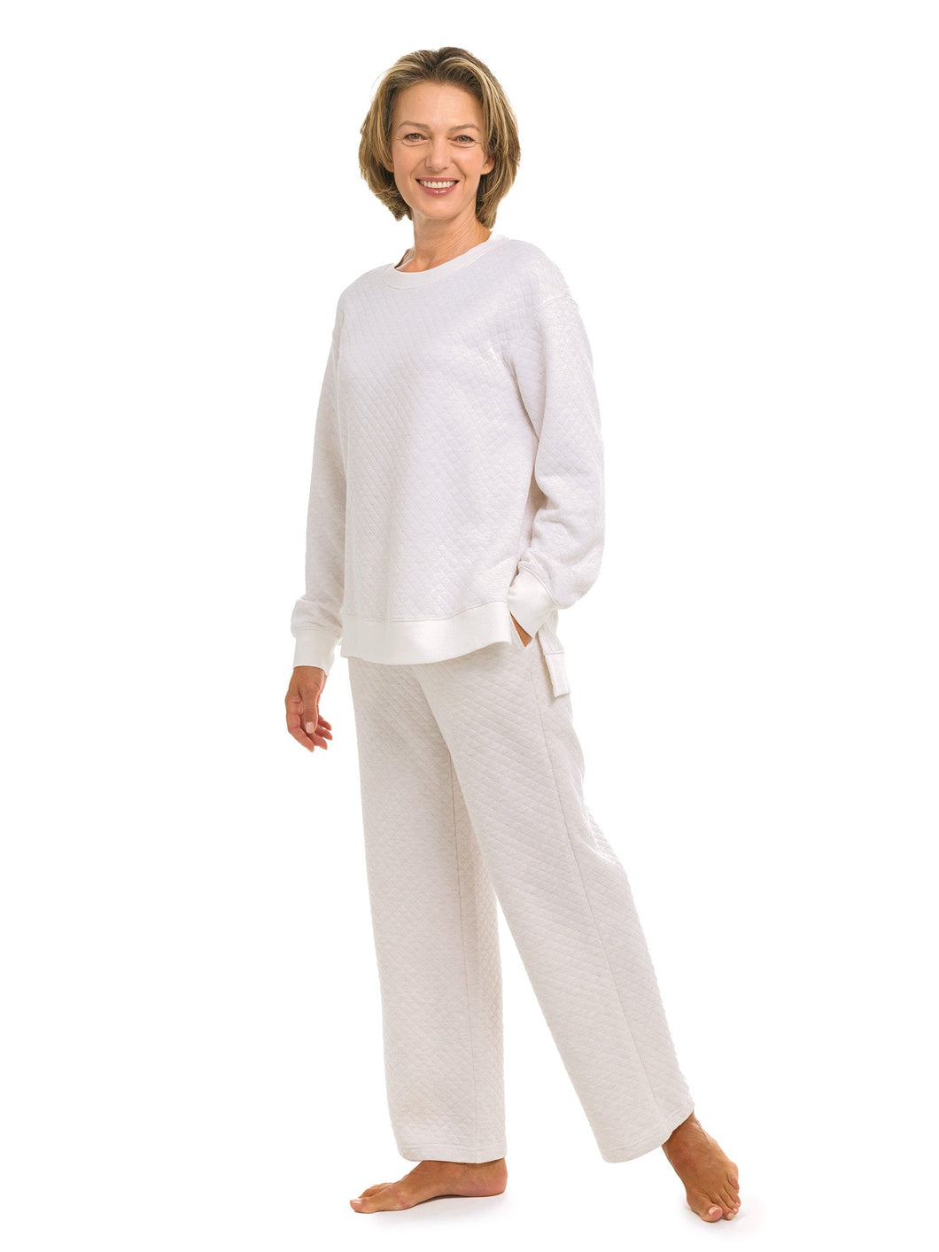 Oatmeal Quilted Loungewear Set