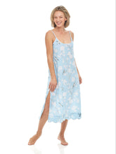 Load image into Gallery viewer, Pale Blue Gardenia Slip Nightgown