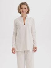 Load and play video in Gallery viewer, Cream Loungewear V-Neck Top (Only)
