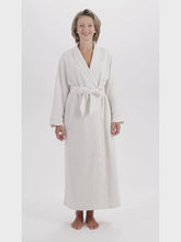 Load and play video in Gallery viewer, Oatmeal Quilted Classic Robe
