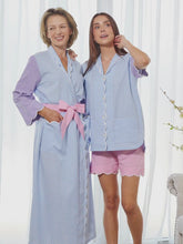 Load and play video in Gallery viewer, Gingham Bundle: Classic Robe + Pajamas with Shorts
