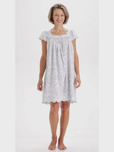 Load and play video in Gallery viewer, Blue Paisley Cap Sleeve Short Nightgown
