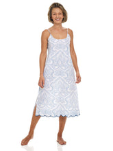 Load image into Gallery viewer, Blue Paisley Slip Nightgown
