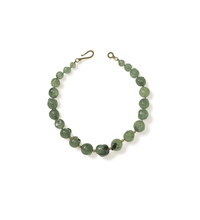 Load image into Gallery viewer, Prehnite Nuggets with Gold Spacer Beads
