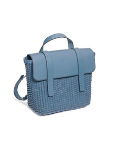 Blue Woven Leather Freehand Bag