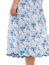 Load image into Gallery viewer, Blue Floral Slip Nightgown
