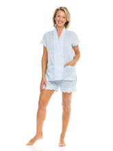 Load image into Gallery viewer, Ice Blue Filigree PJ with Shorts
