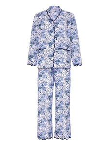 Shop Floral bird print cotton poplin pajamas
