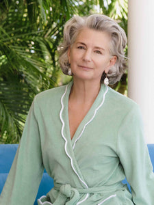 Sage Green French Terry Robe